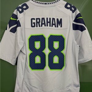 Nike Jimmy Graham Seattle Seahawks #88 Grey Alternate Game Jersey Men’s Medium